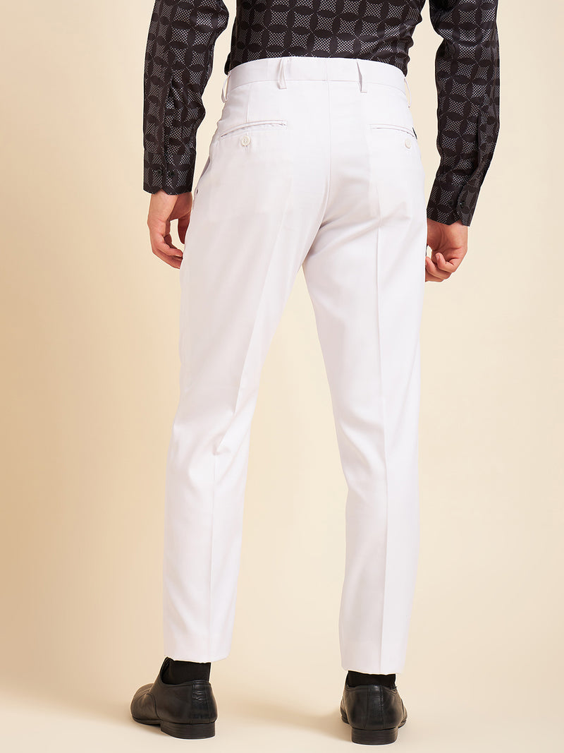 DENNISON Men Flat-Front Mid-Rise Formal Trousers