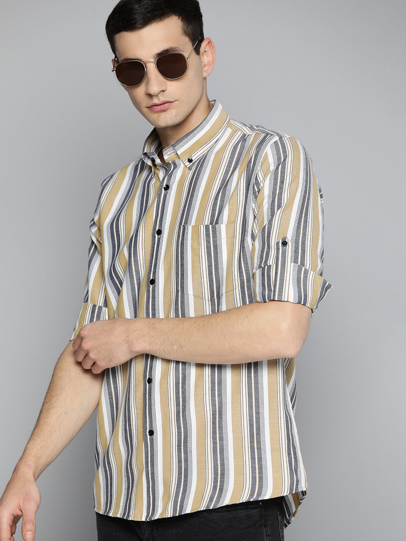 Smart Slim Fit Striped Formal Shirt
