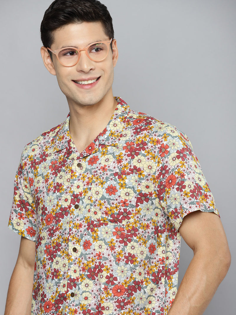 DENNISON Men Multicoloured Smart Floral Printed Casual Shirt
