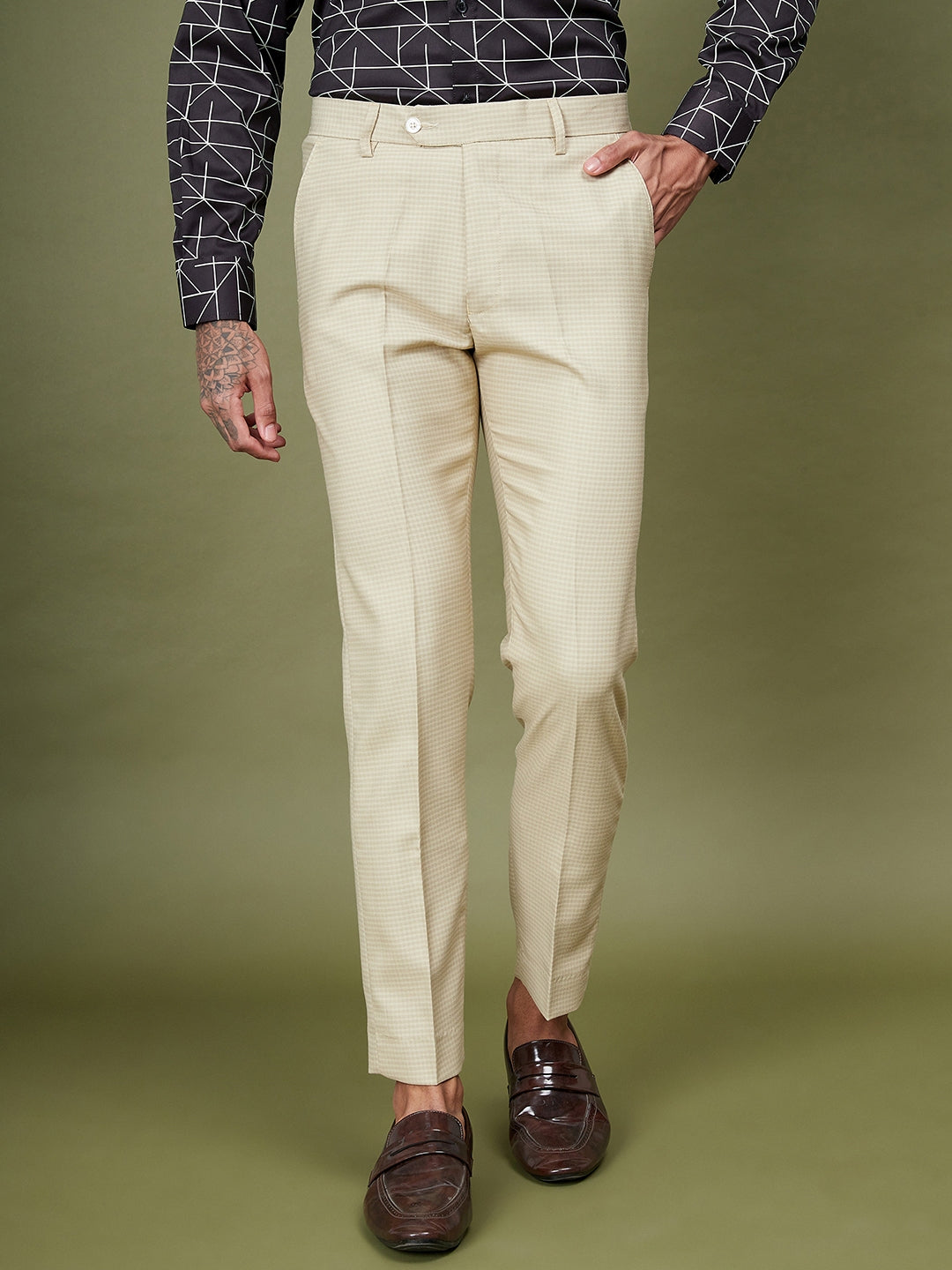 Buy Beige Trousers & Pants for Men by LA MODE Online | Ajio.com