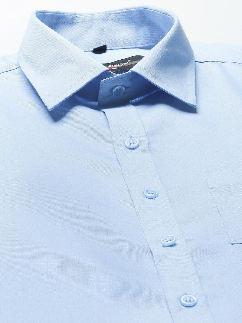 Men Blue Smart Slim Fit Opaque Formal Shirt