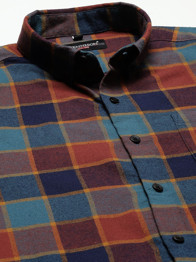 Men Smart Tartan Checked Casual Shirt