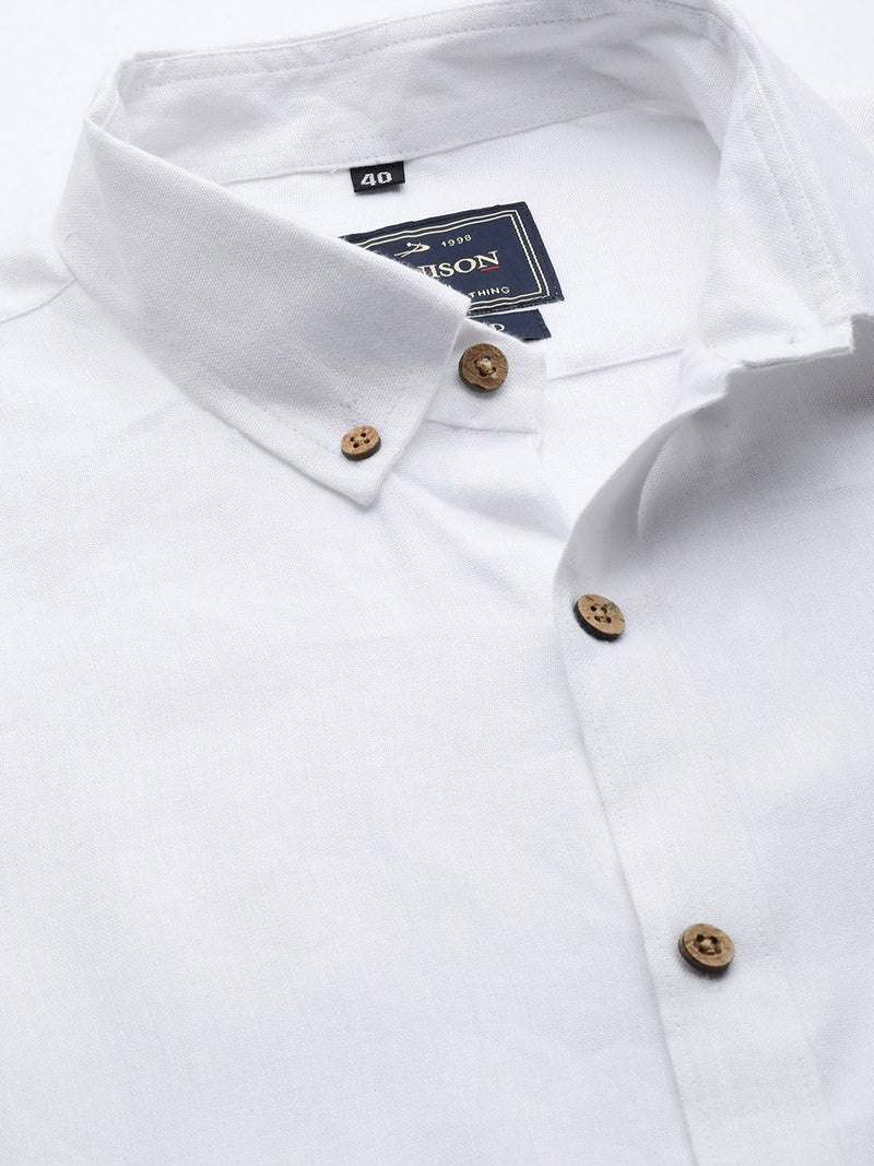 White Opaque Hemp Shirt