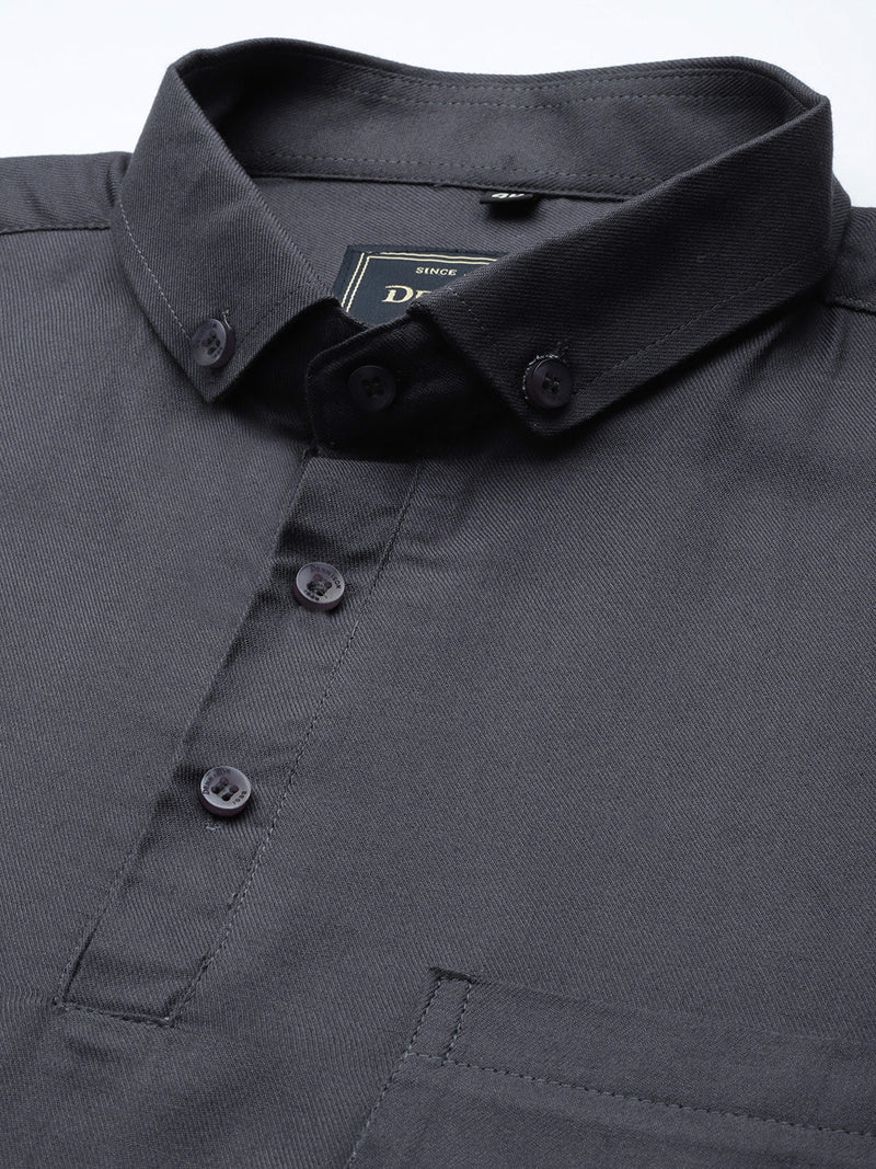 Grey: Smart Slim Fit Polo Shirt