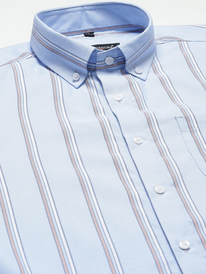 Men Smart Striped Cotton Formal Shirt