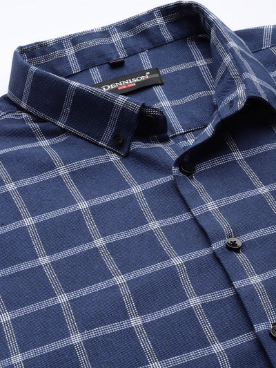Men Smart Grid Tattersall Checks Casual Shirt
