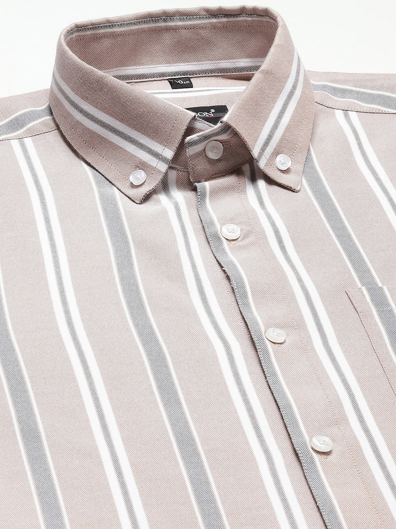 Men Smart Striped Cotton Formal Shirt