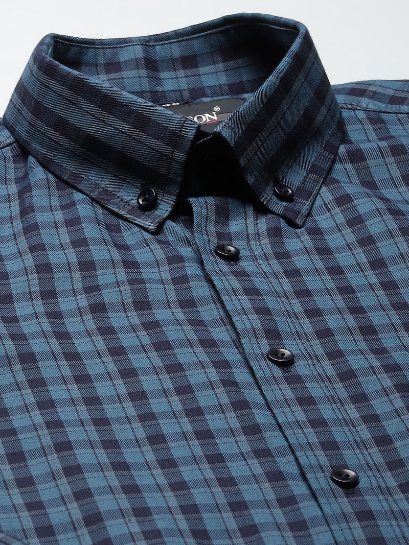 Men Black Smart Slim Fit Gingham Checks Opaque Checked Formal Shirt