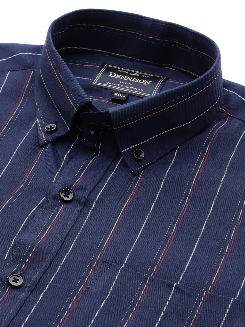 Smart Slim Fit Striped Formal Shirt