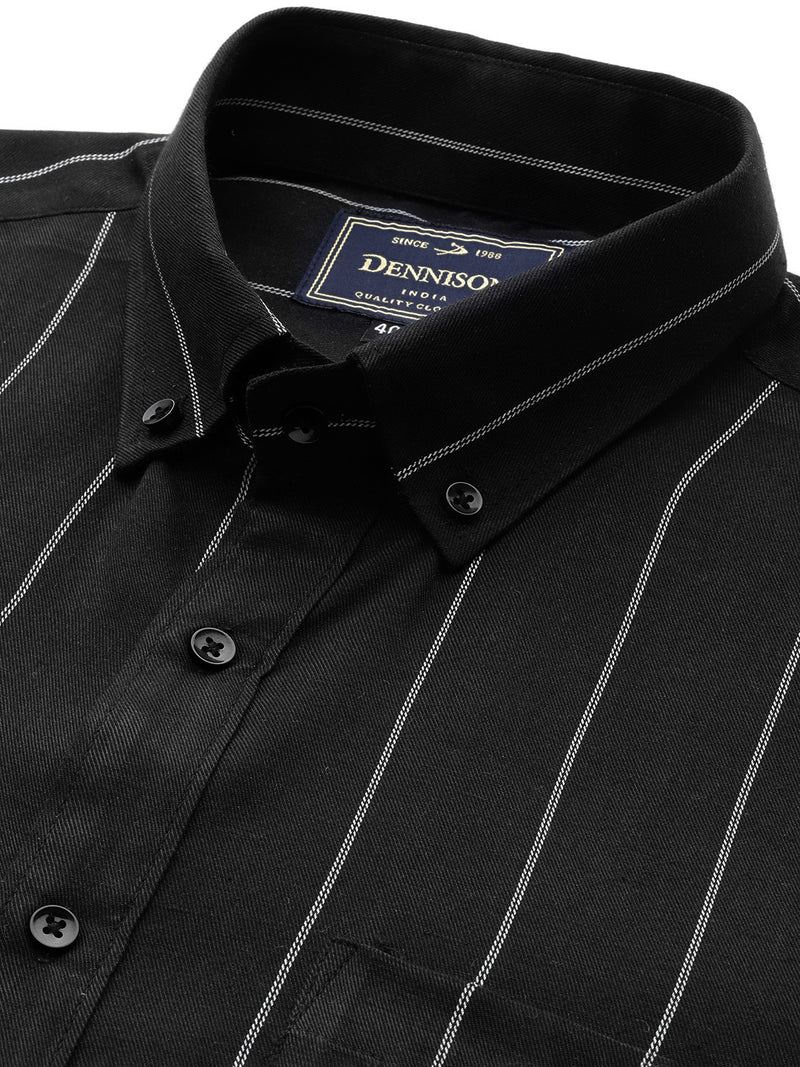 Men Smart Slim Fit Striped Formal Shirt