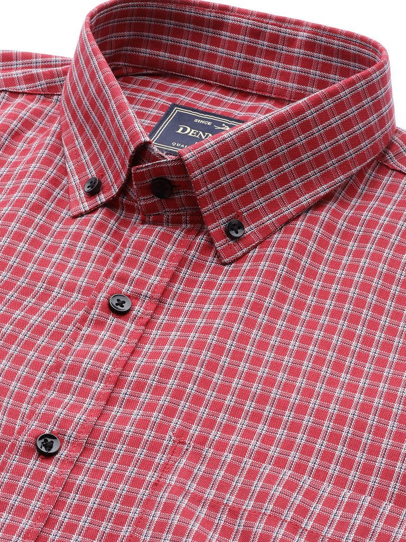 Smart Slim Fit Gingham Checks Formal Shirt
