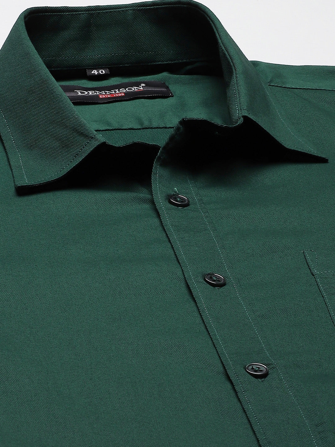 Men Green Smart Slim Fit Stretchable Lycra Formal Shirt