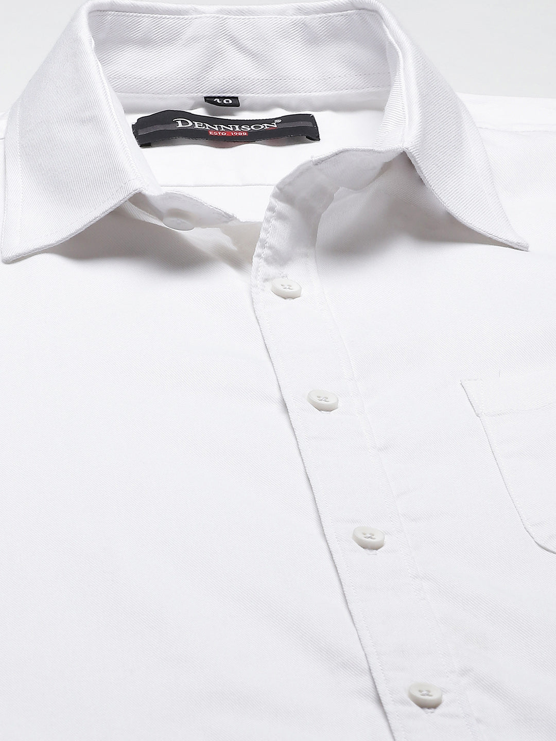 Men White Smart Slim Fit Stretchable Lycra Formal Shirt