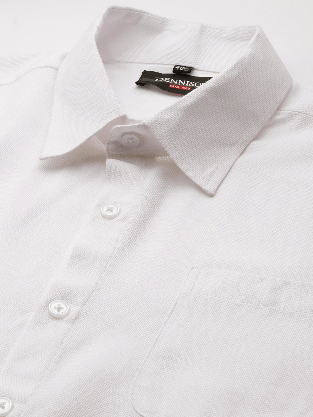 DENNISON Men White Smart Formal Shirt