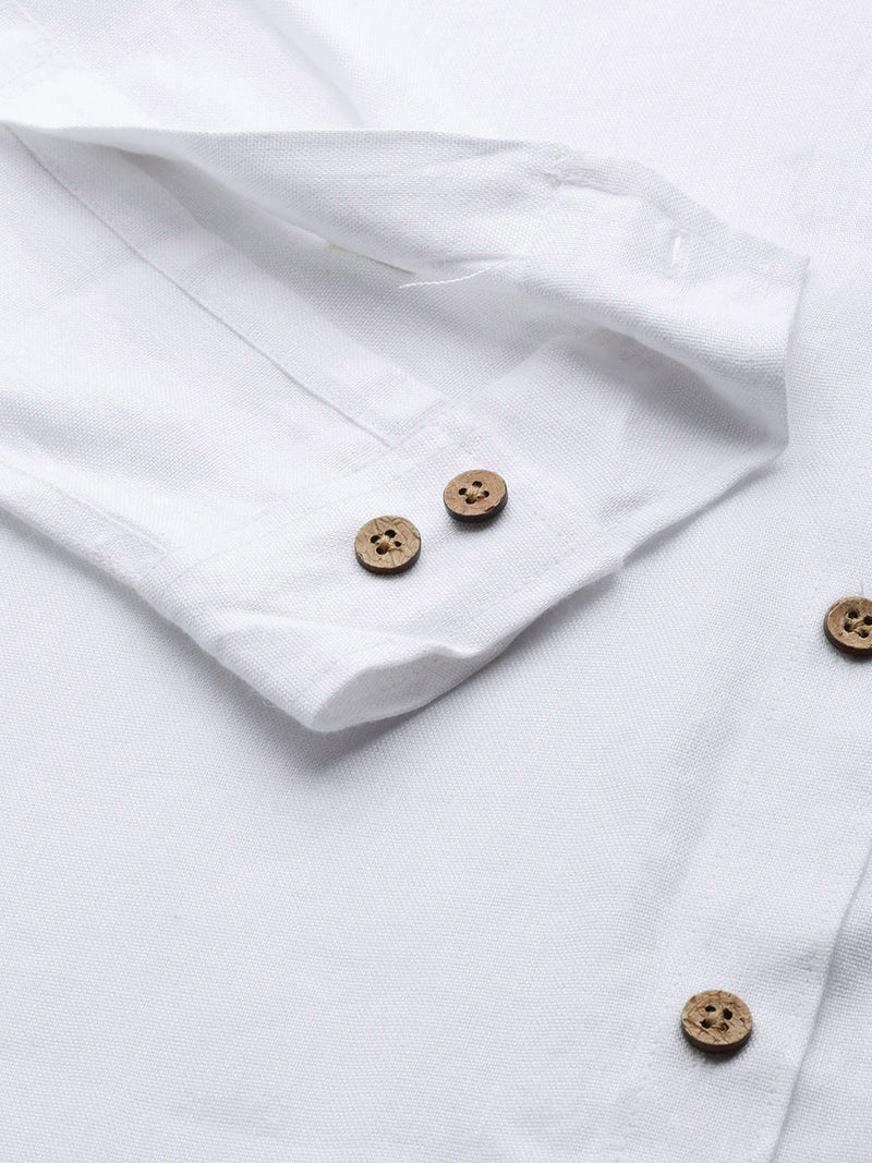 White Opaque Hemp Shirt