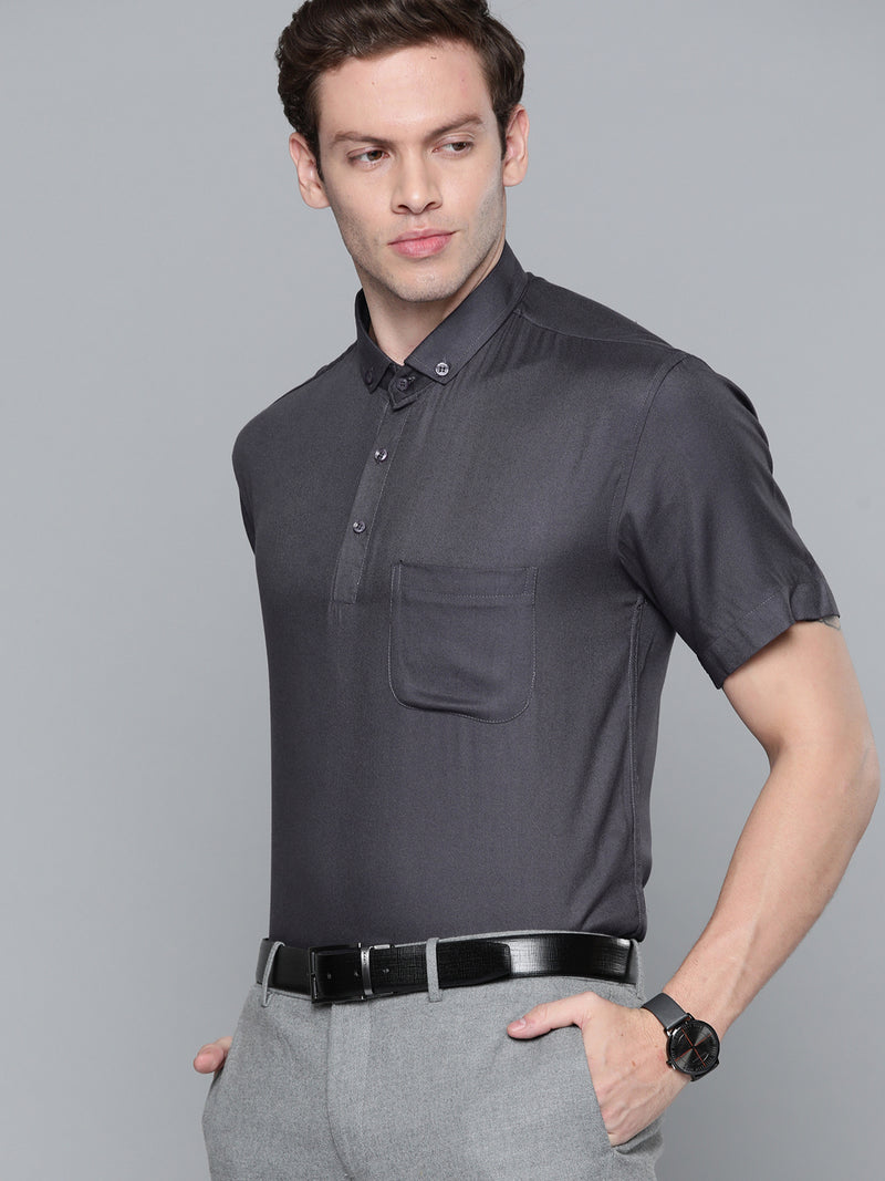 Grey: Smart Slim Fit Polo Shirt