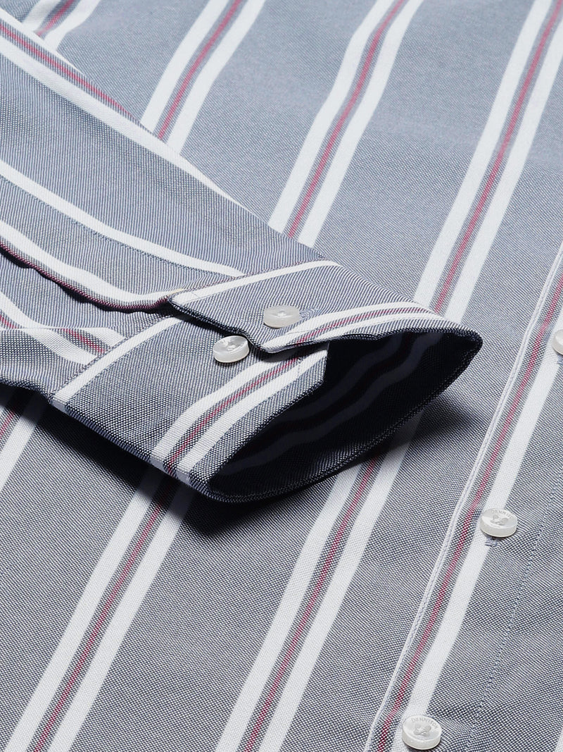 Men Smart Striped Cotton Formal Shirt