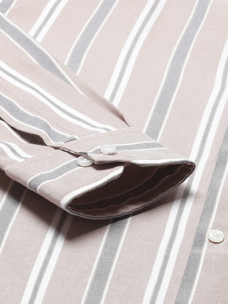 Men Smart Striped Cotton Formal Shirt
