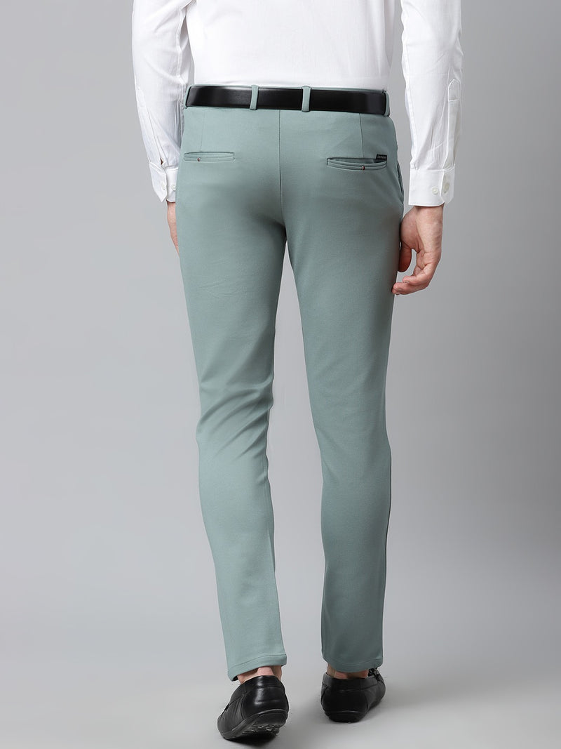 Green: Wrinkle Free Stretchable Knitted Chinos