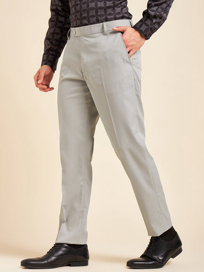 DENNISON Men Flat-Front Mid-Rise Regular Trousers