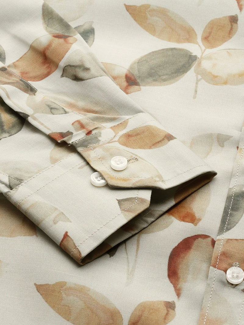 Cream: Conversational Printed Shirt