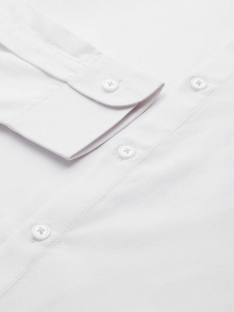 DENNISON Men White Smart Formal Shirt