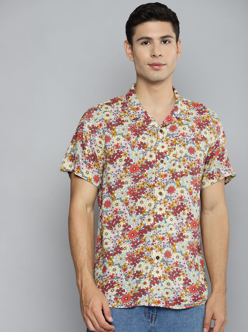 DENNISON Men Multicoloured Smart Floral Printed Casual Shirt