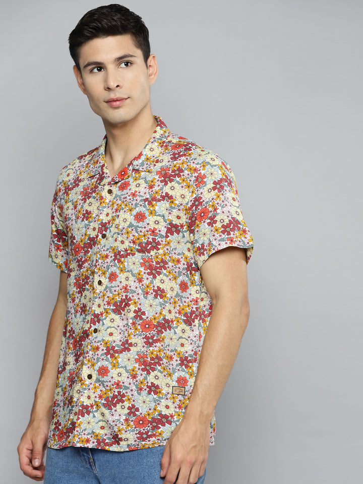 DENNISON Men Multicoloured Smart Floral Printed Casual Shirt