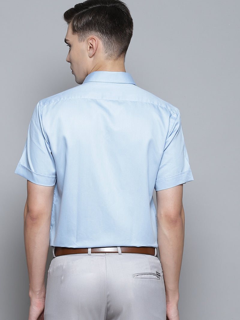 Men Blue Smart Slim Fit Opaque Formal Shirt