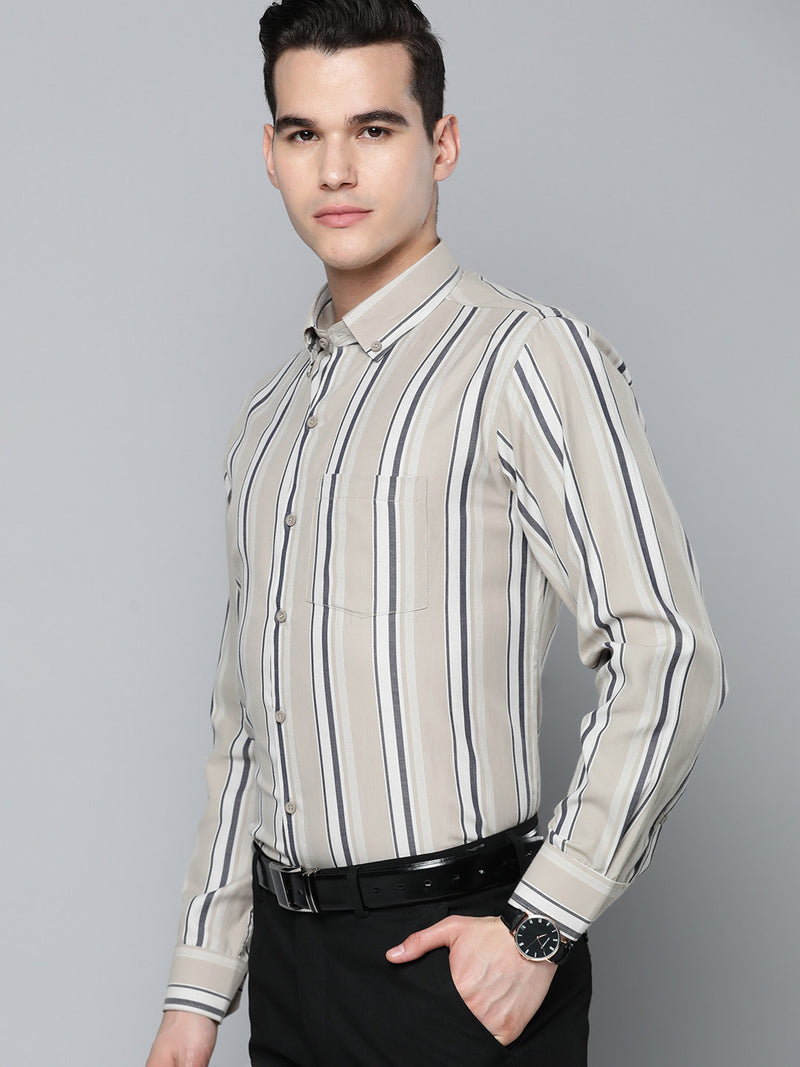 DENNISON Men Smart Multi Stripes Formal Shirt