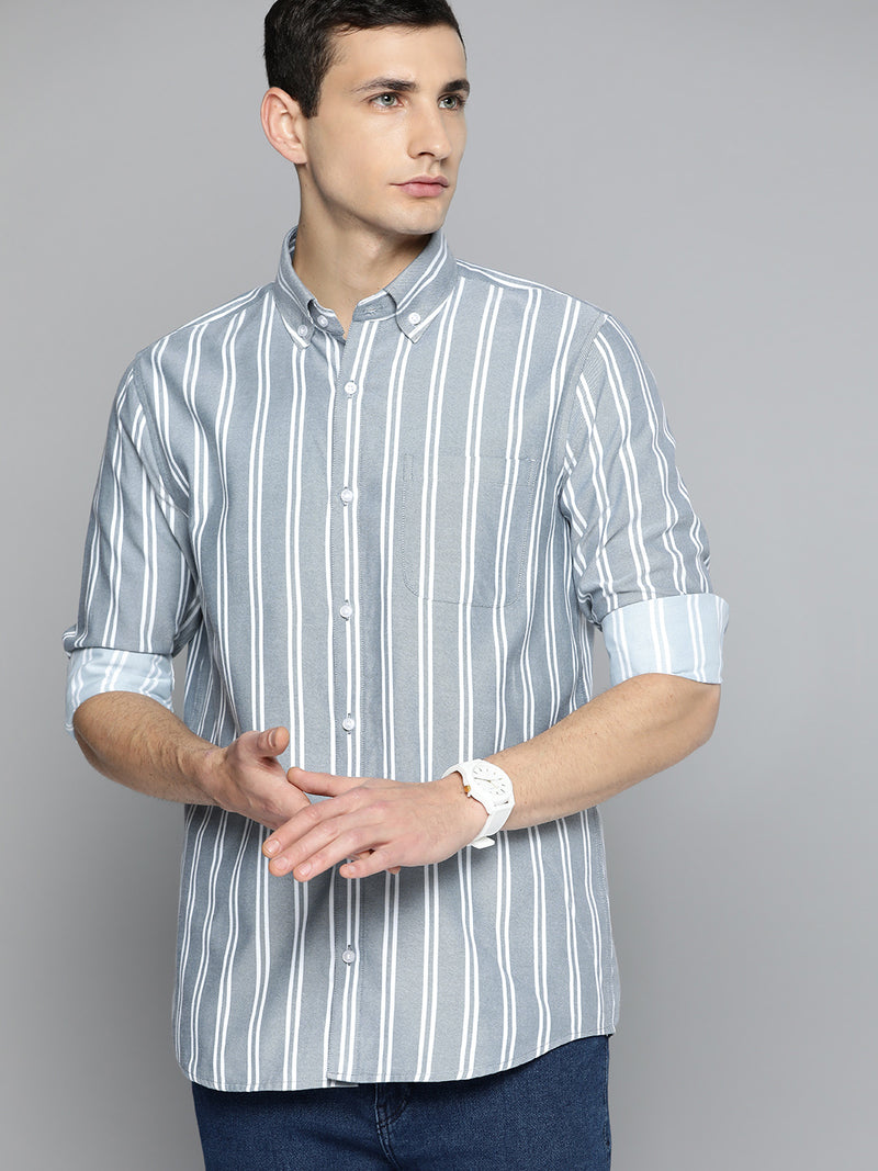 Smart Regular Fit Vertical Stripes Casual Shirt