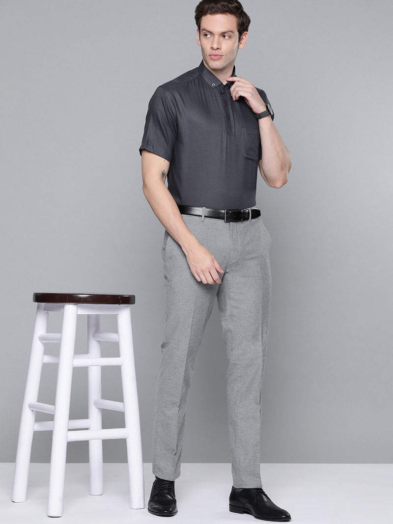 Grey: Smart Slim Fit Polo Shirt