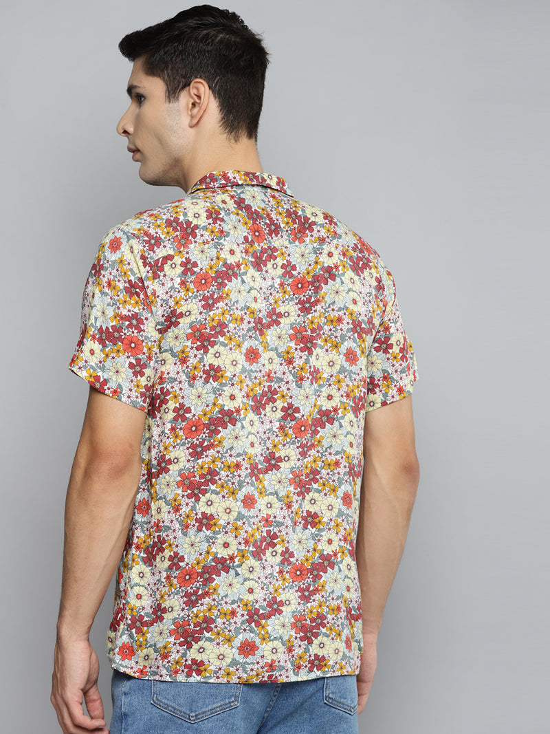 DENNISON Men Multicoloured Smart Floral Printed Casual Shirt