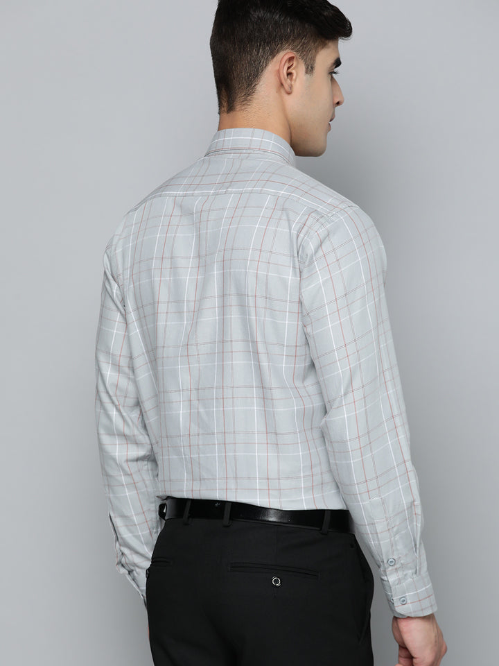 DENNISON Smart Regular Fit Tartan Checks Formal Shirt