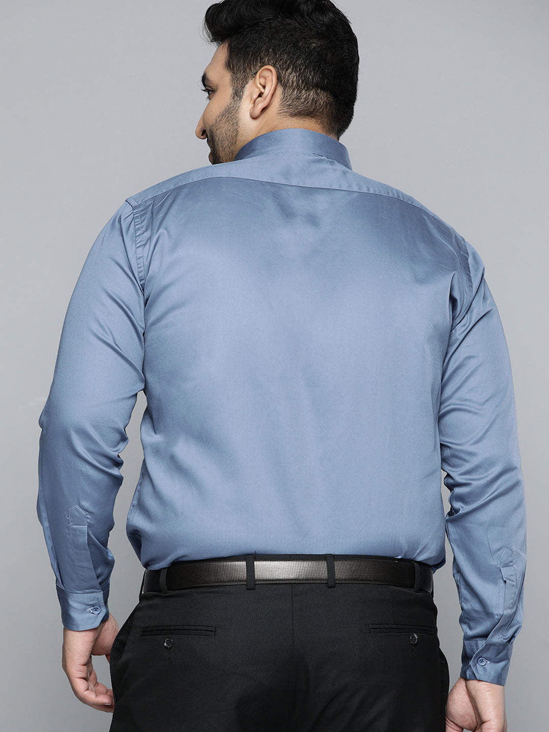 Men Blue Smart Slim Fit Pure Cotton Opaque Formal Shirt