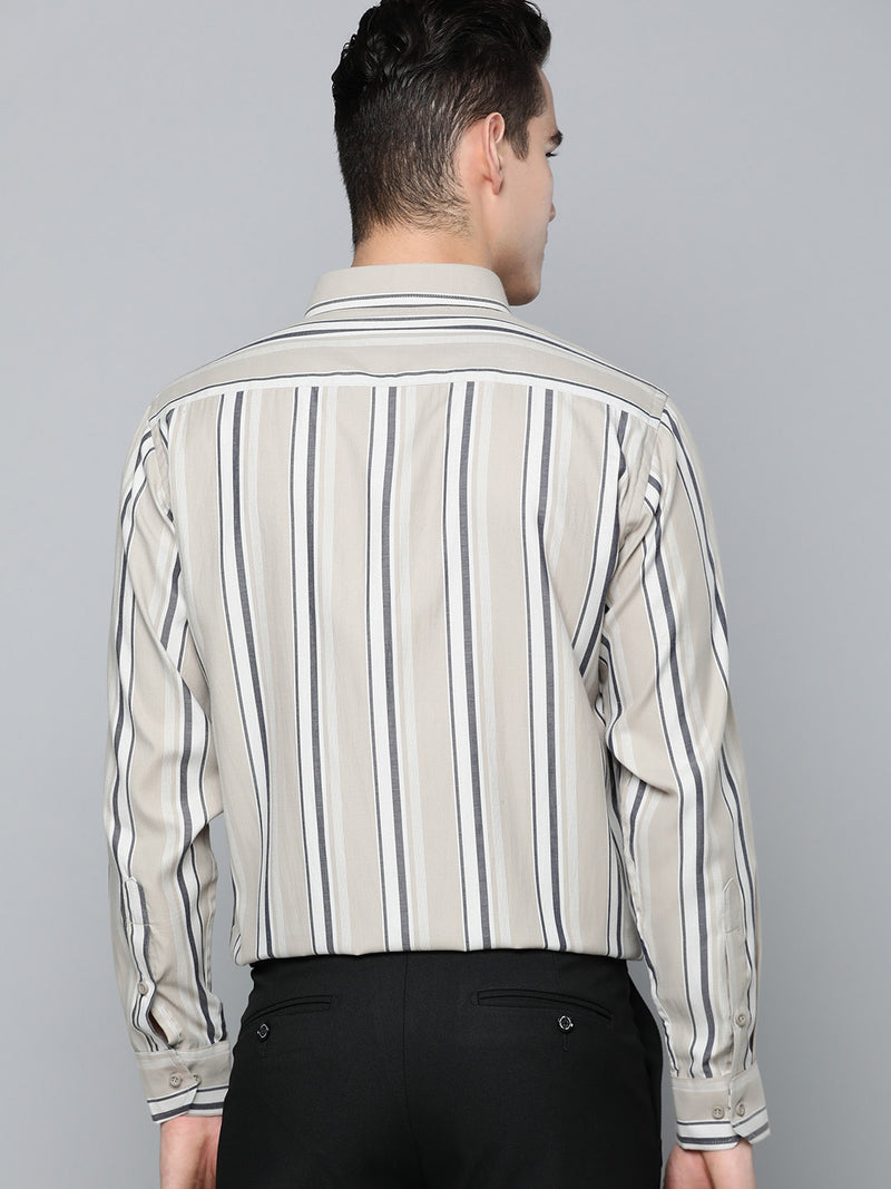 DENNISON Men Smart Multi Stripes Formal Shirt