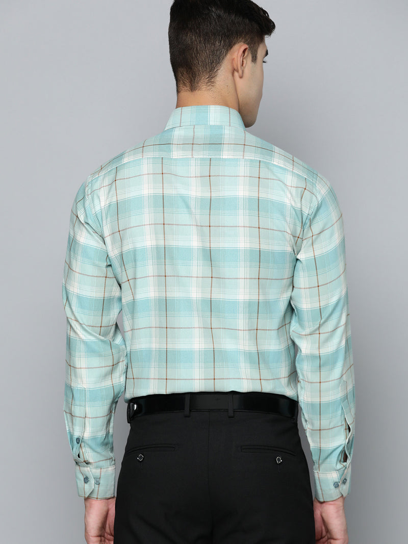 DENNISON Smart Regular Fit Tartan Checks Formal Shirt