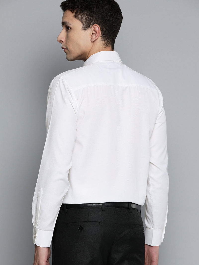 DENNISON Men White Smart Formal Shirt