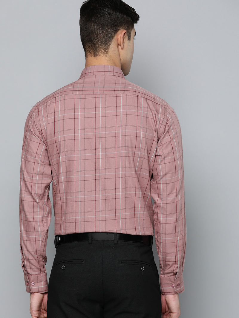 DENNISON Smart Regular Fit Tartan Checks Formal Shirt