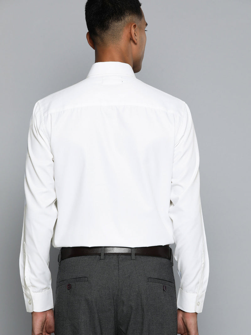 DENNISON Men White Smart Formal Shirt