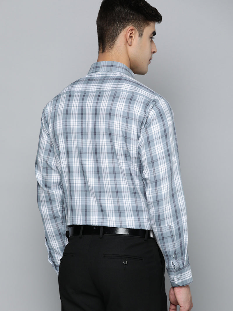 DENNISON Smart Regular Fit Tartan Checks Formal Shirt