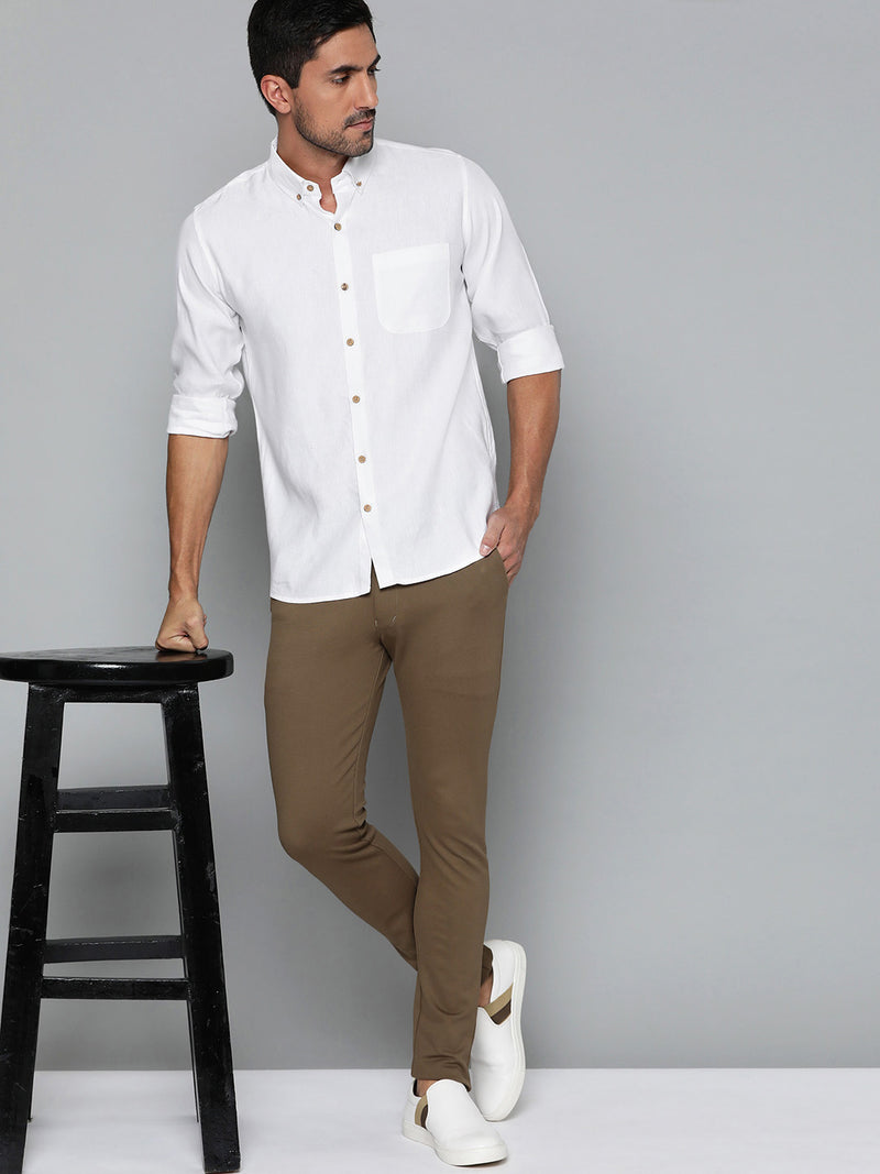 White Opaque Hemp Shirt