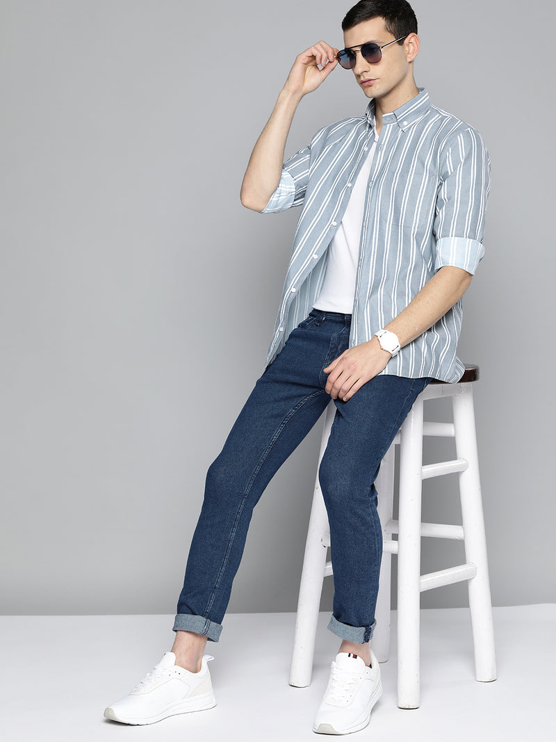 Smart Regular Fit Vertical Stripes Casual Shirt