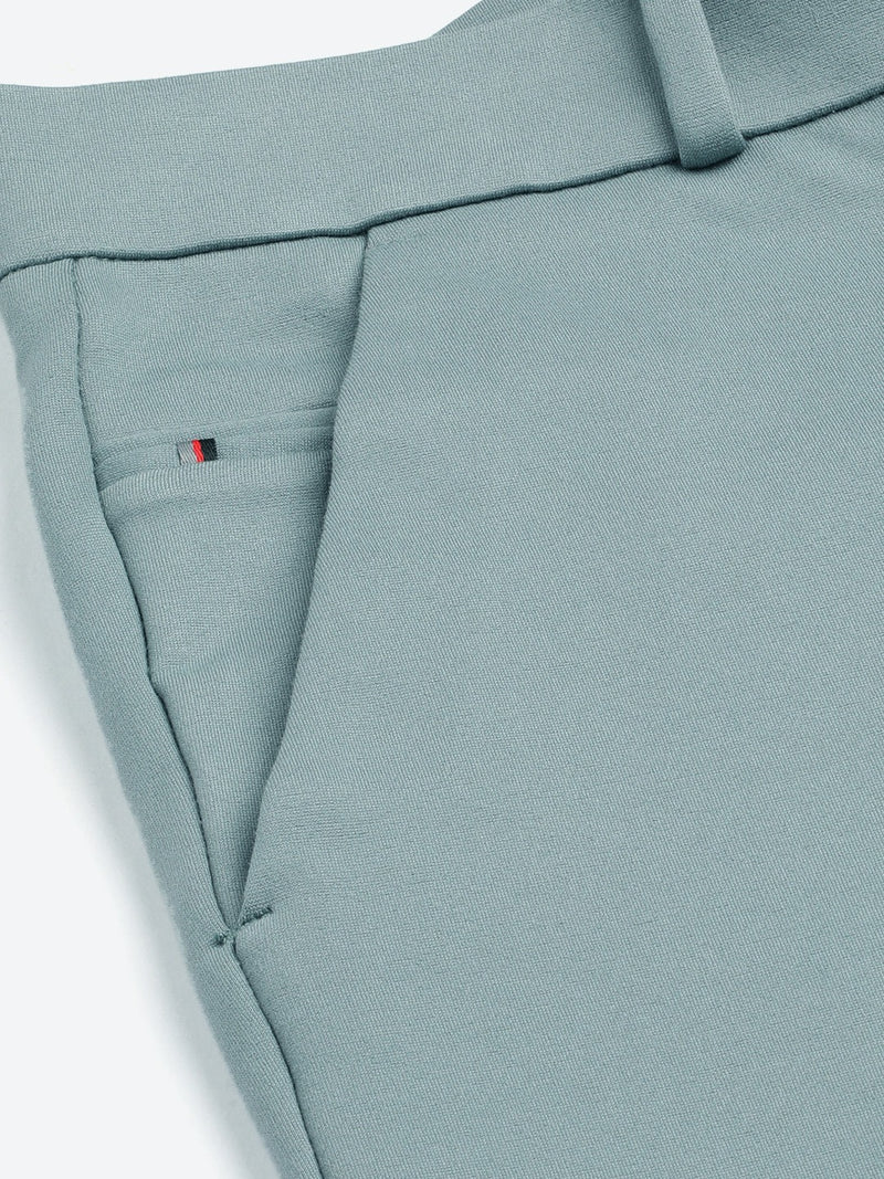 Green: Wrinkle Free Stretchable Knitted Chinos