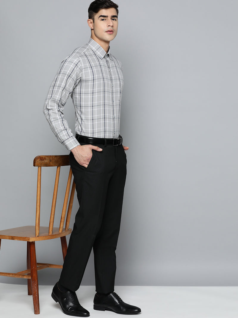DENNISON Smart Regular Fit Tartan Checks Formal Shirt