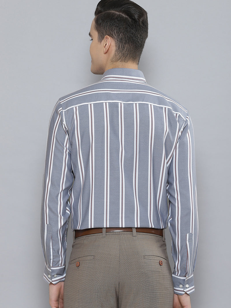 Men Smart Striped Cotton Formal Shirt