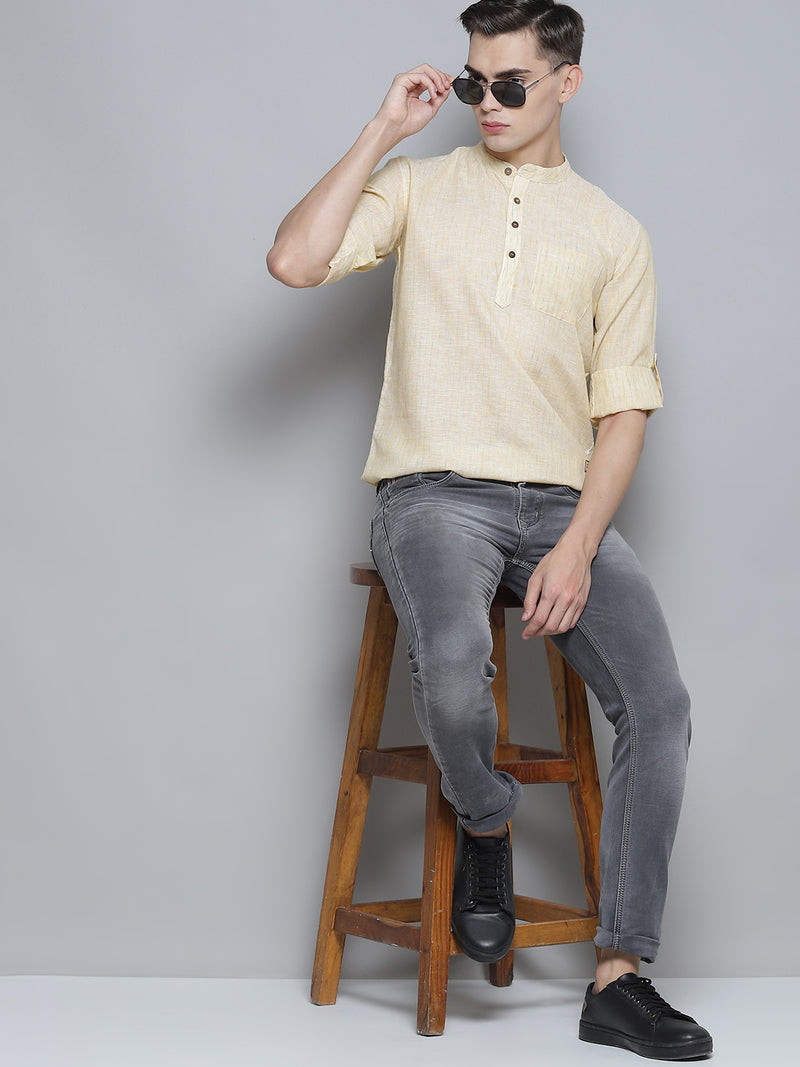 Striped Linen Kurta