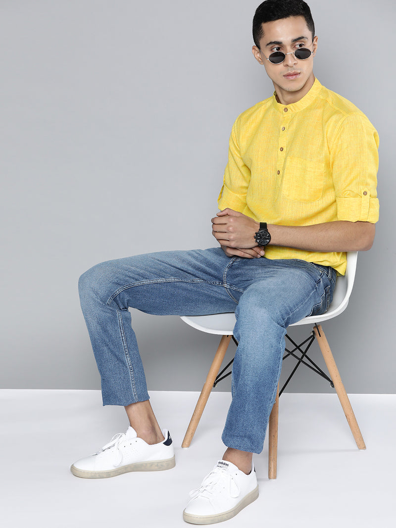 Melange Effect Short Kurta