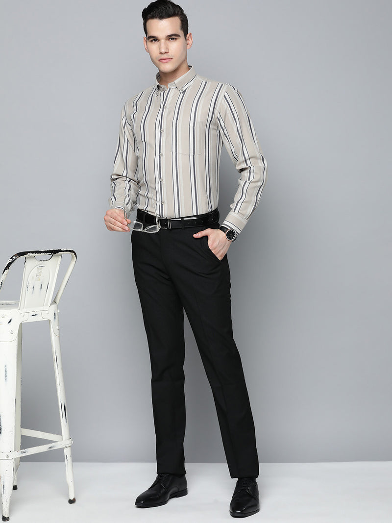 DENNISON Men Smart Multi Stripes Formal Shirt