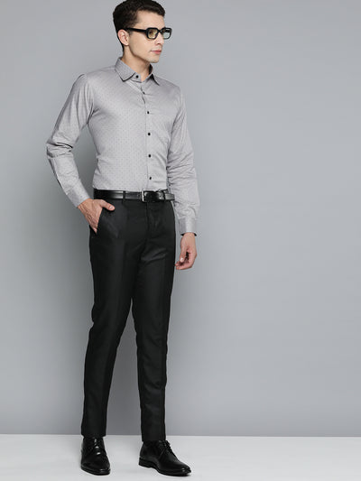 Grey: Polka Dots Printed Shirt